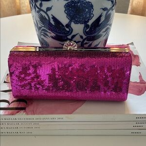 Pink Sequin Clutch